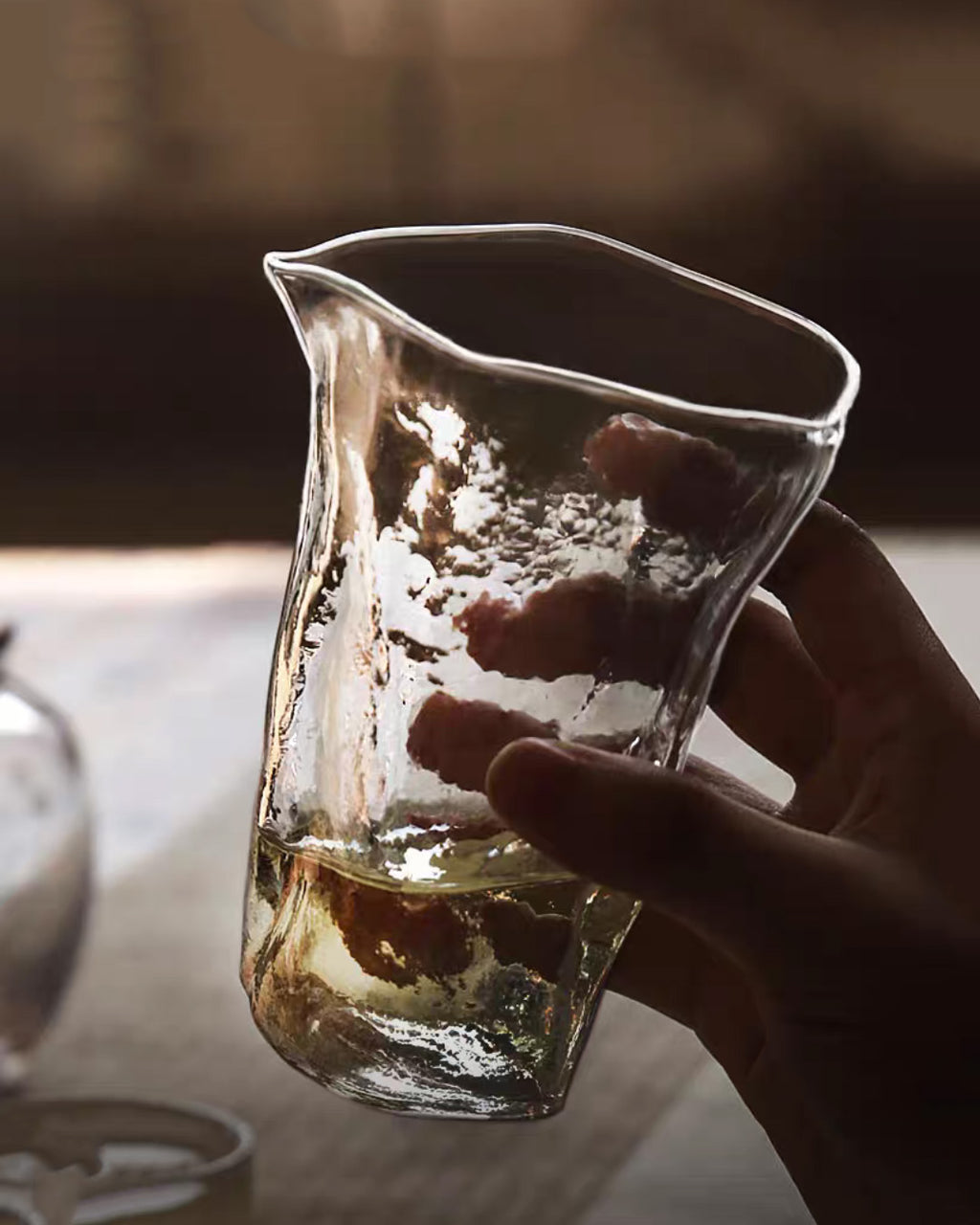 Glacial Rock Glass Dividing Cup