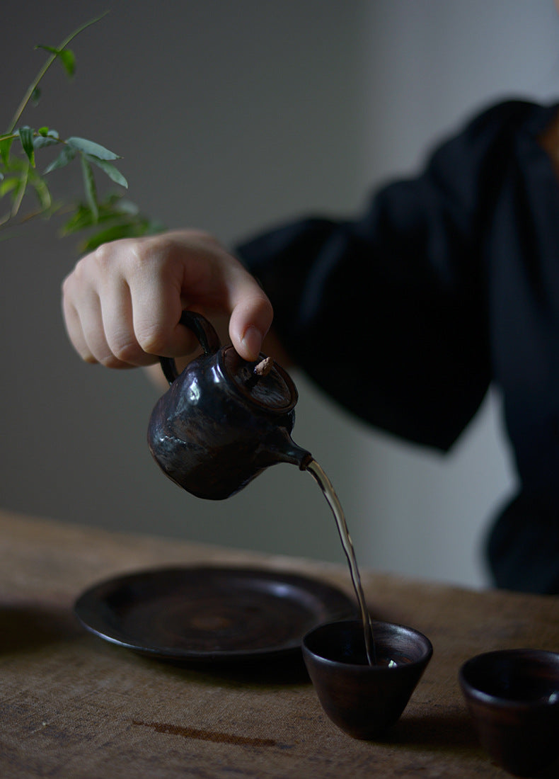 Dark Calligraphy Teapot